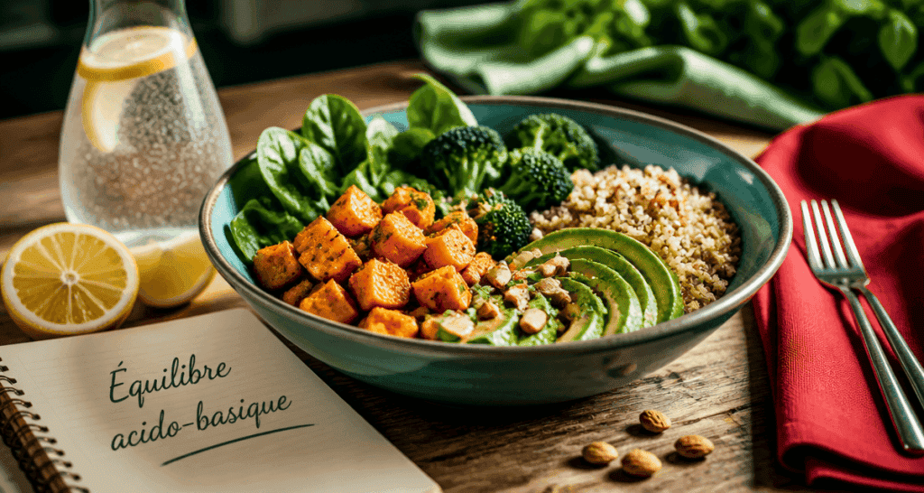 bol repas aliment acide ou basique légumes quinoa avocat