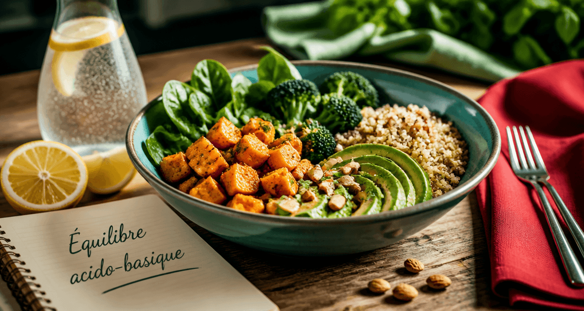 bol repas aliment acide ou basique légumes quinoa avocat