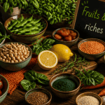 fruits et legumes riches en fer variés