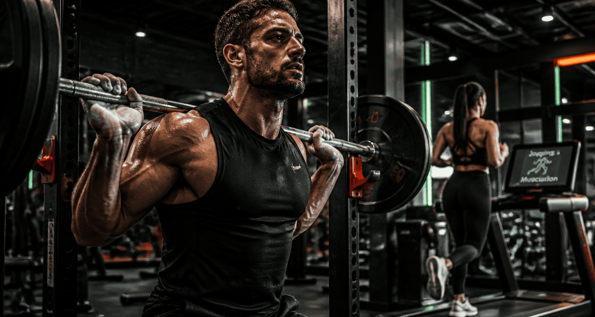 jogging et musculation homme femme salle de sport