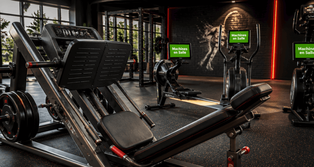 machine en salle de sport presse à cuisses