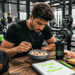 manger prise de masse jeune homme table aliments