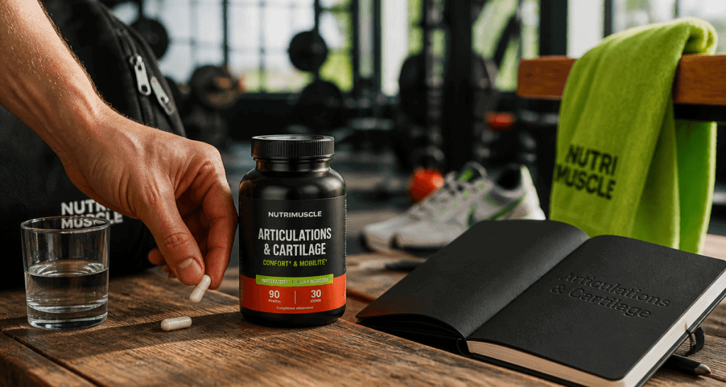 medicament pour les articulations et le cartilage sur table en salle de sport