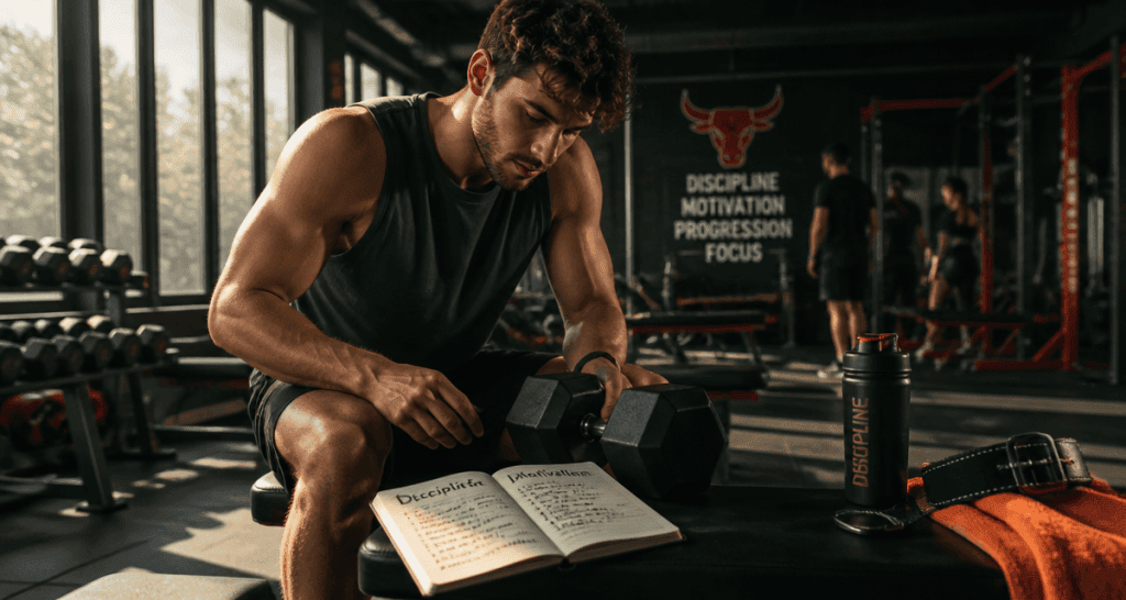 motivation musculation jeune homme carnet