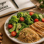 Que faut il manger pour perdre du poids assiette avec légumes poulet quinoa