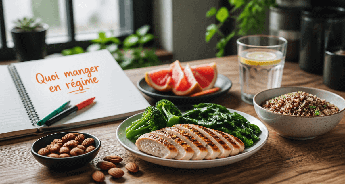 quoi manger en regime assiette aliments sante