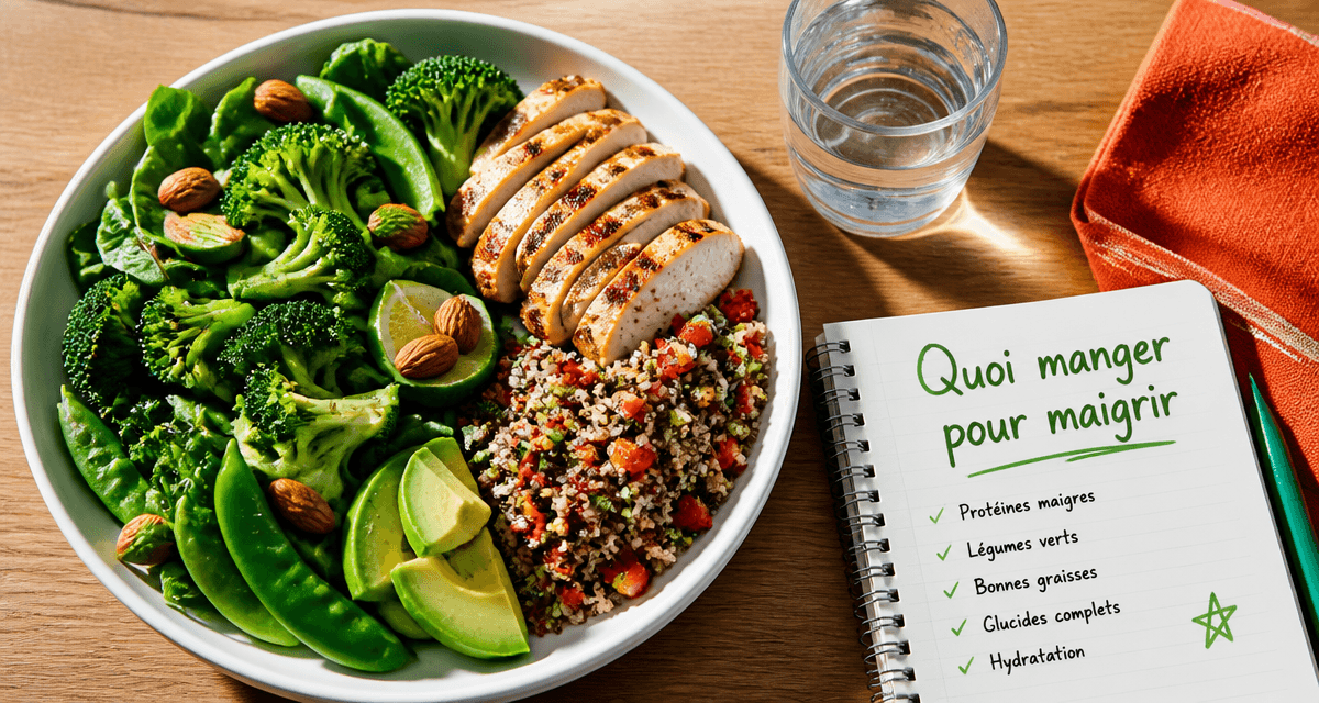 quoi manger pour maigrir assiette légumes poulet quinoa