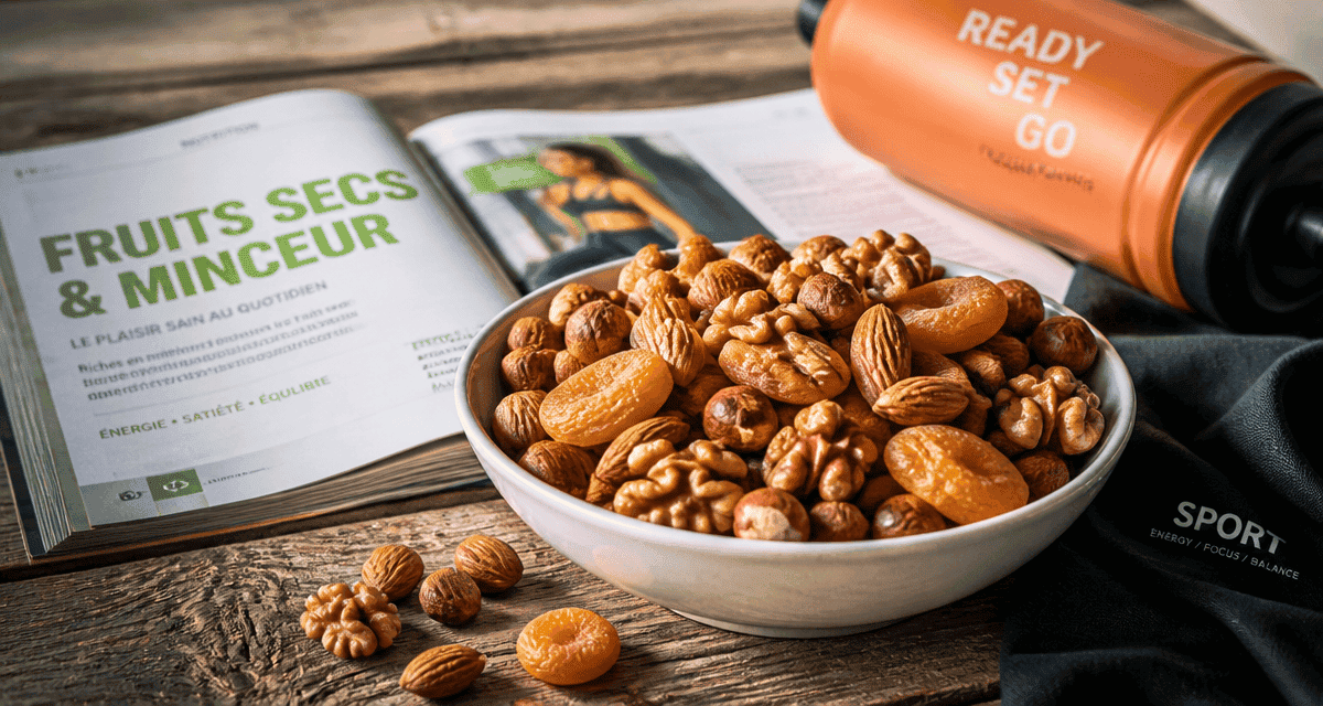 regime et fruits secs bol sur table