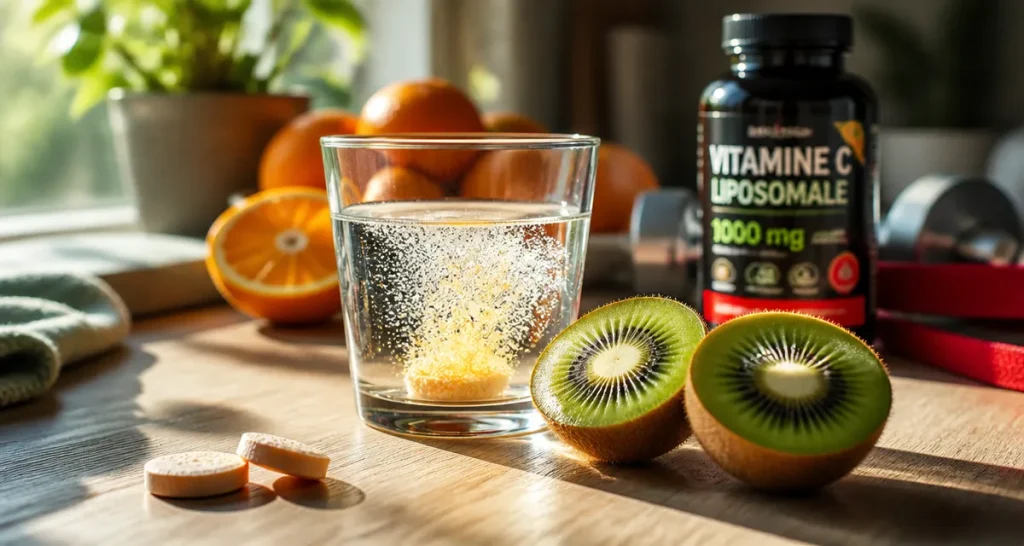 1g de vitamine C par jour verre eau kiwi