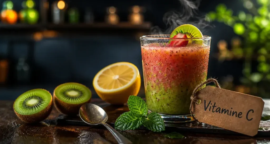 Acide ascorbique c est quoi : vitamine C (citron, kiwi, smoothie)