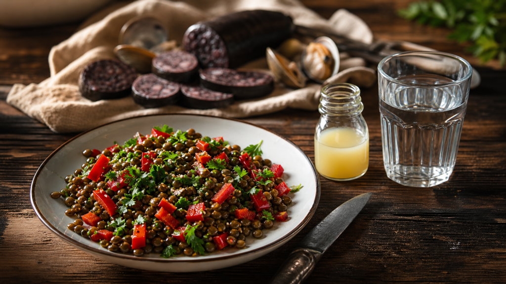 Aliment pour manque de fer : salade de lentilles au citron et persil