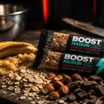 Aliment qui donne de l energie rapidement : barres, banane, avoine et chocolat noir