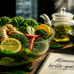 aliments brûle graisse légumes thé vert