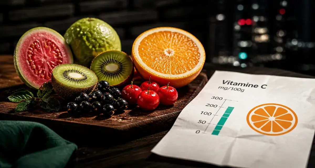 Classement fruit vitamine C : orange, kiwi et goyave riches en vitamine C