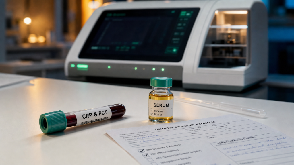 Prise de sang pour infection virale ou bacterienne : CRP et PCT