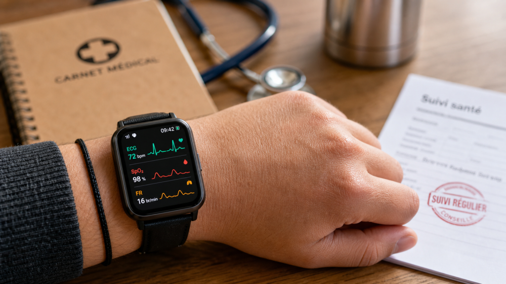Meilleur montre connectée santé : ECG et SpO2 sur écran, suivi médical précis