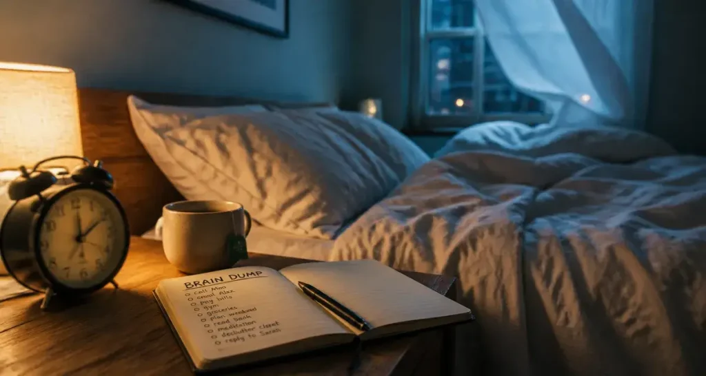 Technique pour s endormir rapidement : respiration au calme, chambre la nuit
