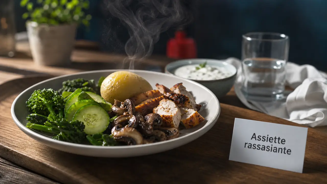 Aliments qui ne font pas grossir : assiette fibres et protéines