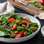 Aliment riche en nutriment : salade, graines de chia, noix et yaourt riche en oméga-3