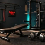 Banc et cage pour musculation à domicile