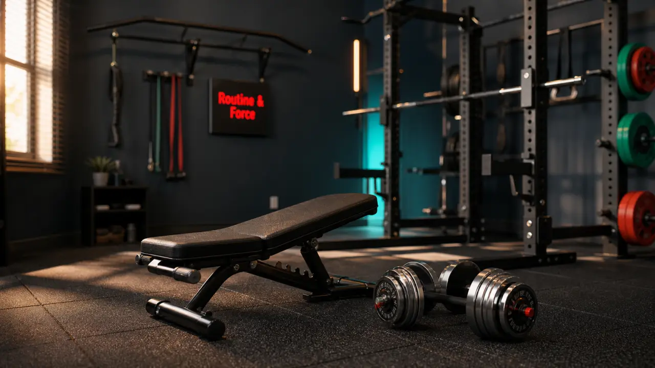 Banc et cage pour musculation à domicile