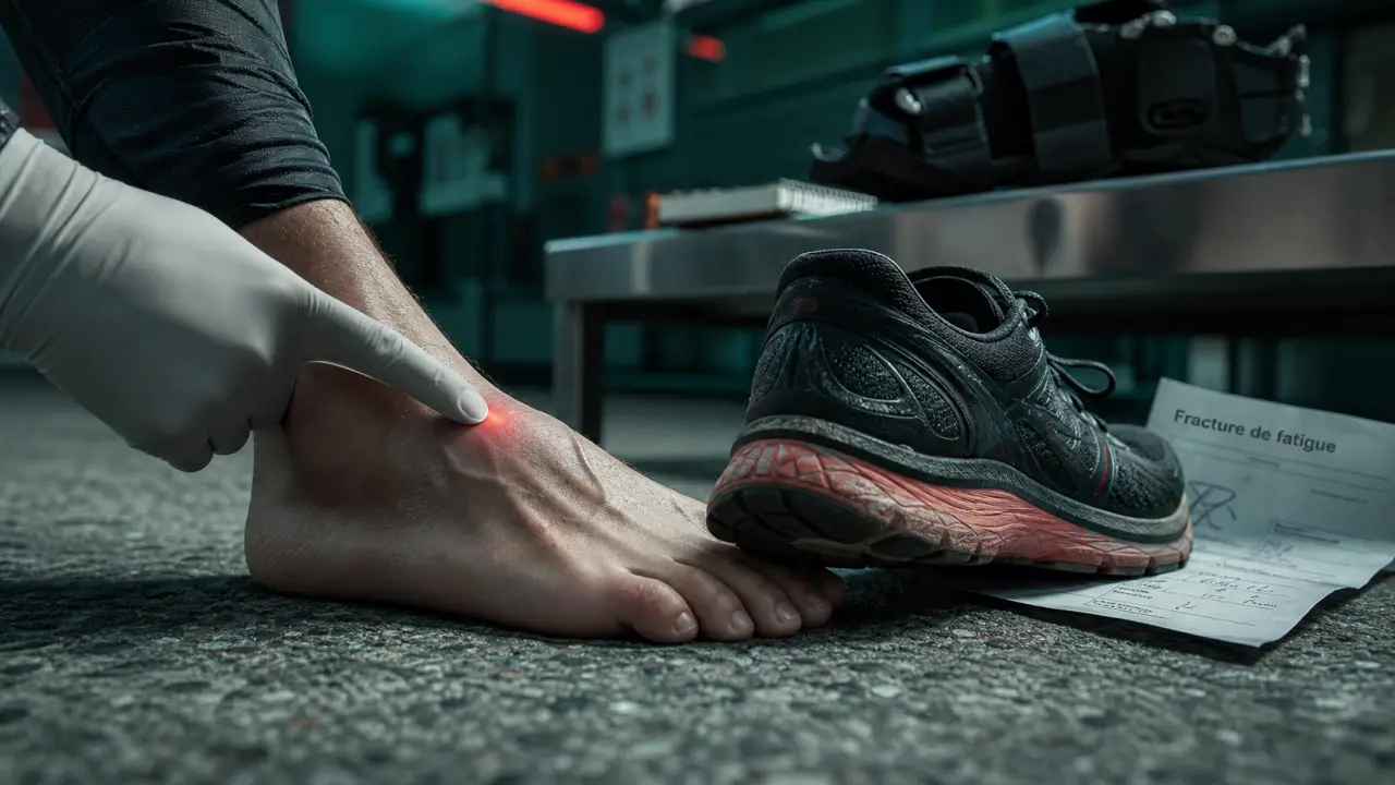Entorse de fatigue au pied : douleur progressive et point douloureux des métatarsiens