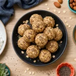 Idées de collations saines : energy balls banane avoine et graines de chia