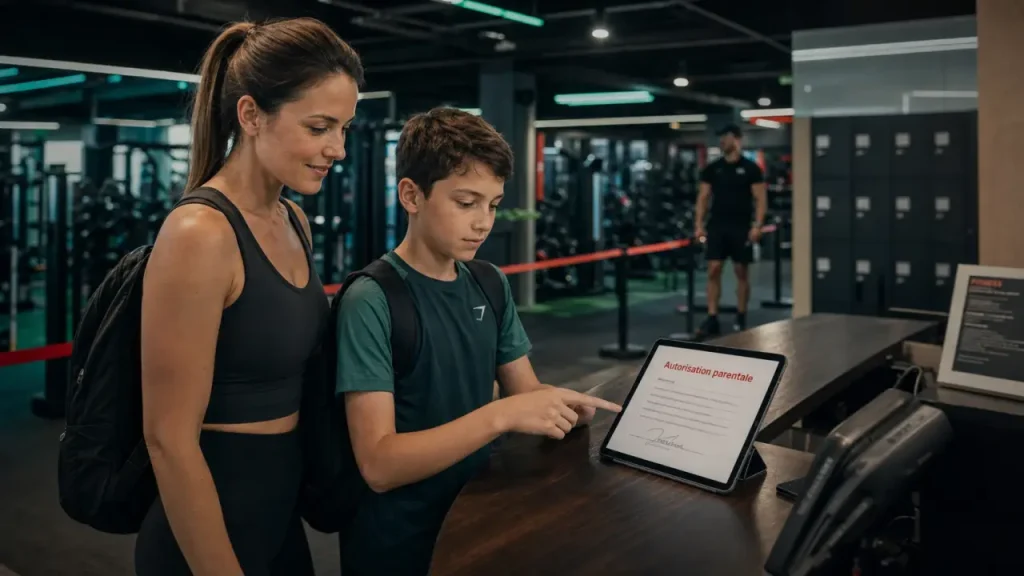 Salle de sport pour mineur 12 ans : autorisation parentale signée