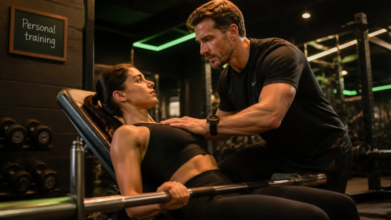 Coach sportif wellness Lyon en personal training, ajustement posture en salle