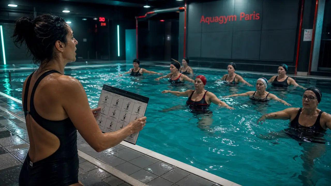 Paris aquagym en piscine municipale à Paris