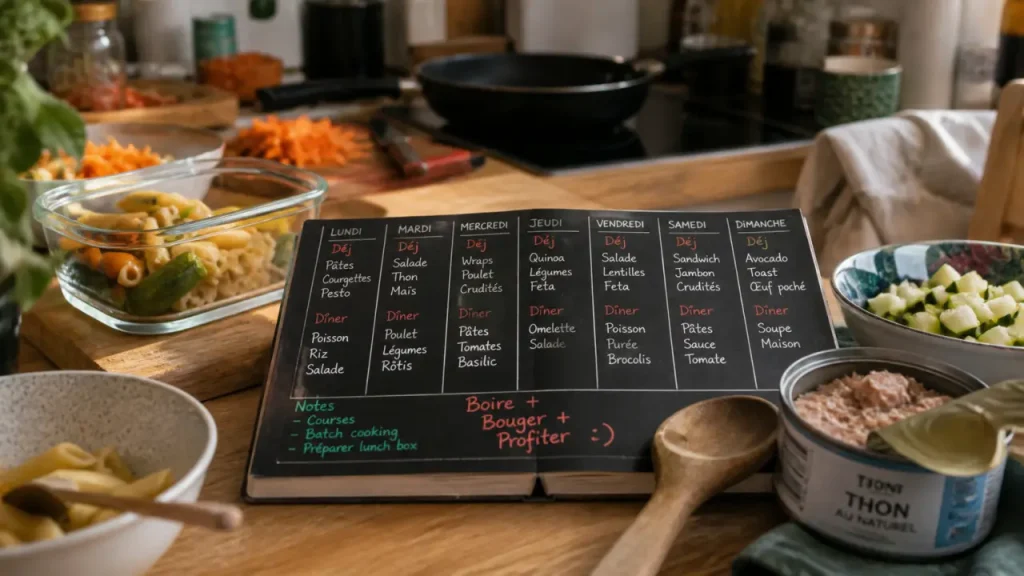 7 jours de menu familial équilibré pour ne plus improviser le dîner