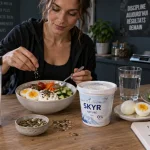 Combien de protéine par jour pour une femme pour maigrir : skyr, œufs, satiété