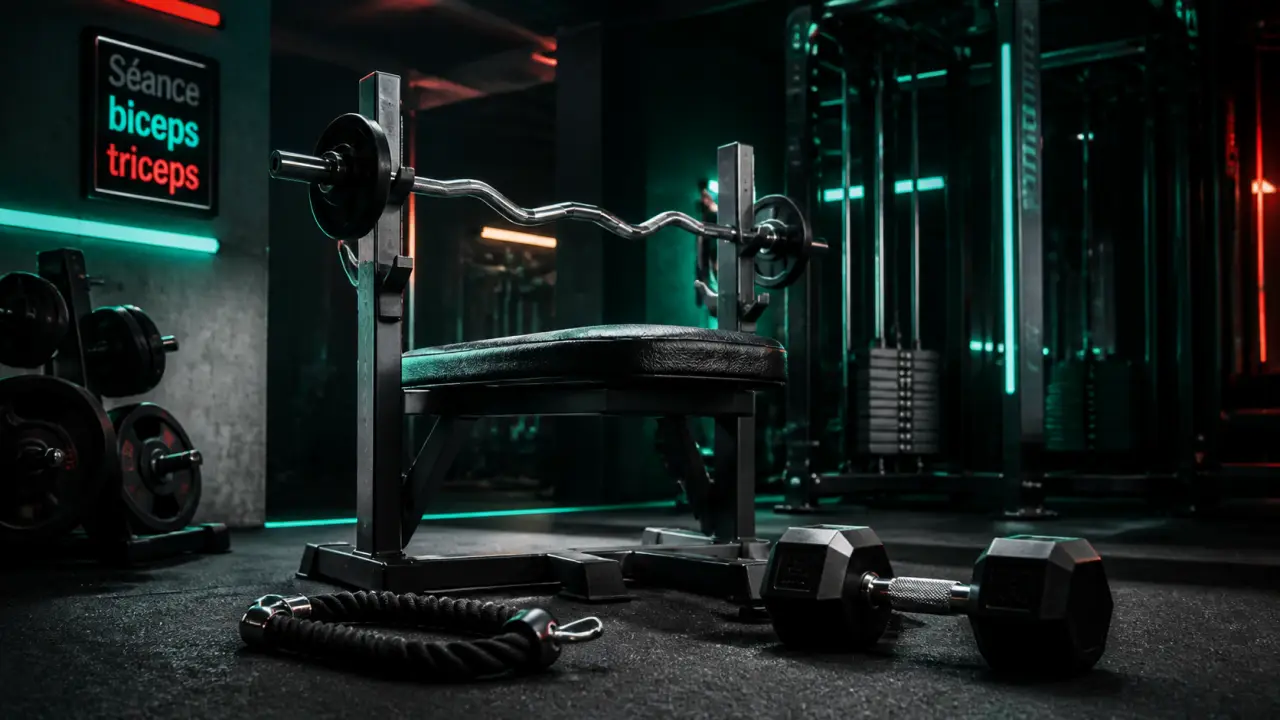 Seance biceps triceps : triceps d’abord en salle de musculation