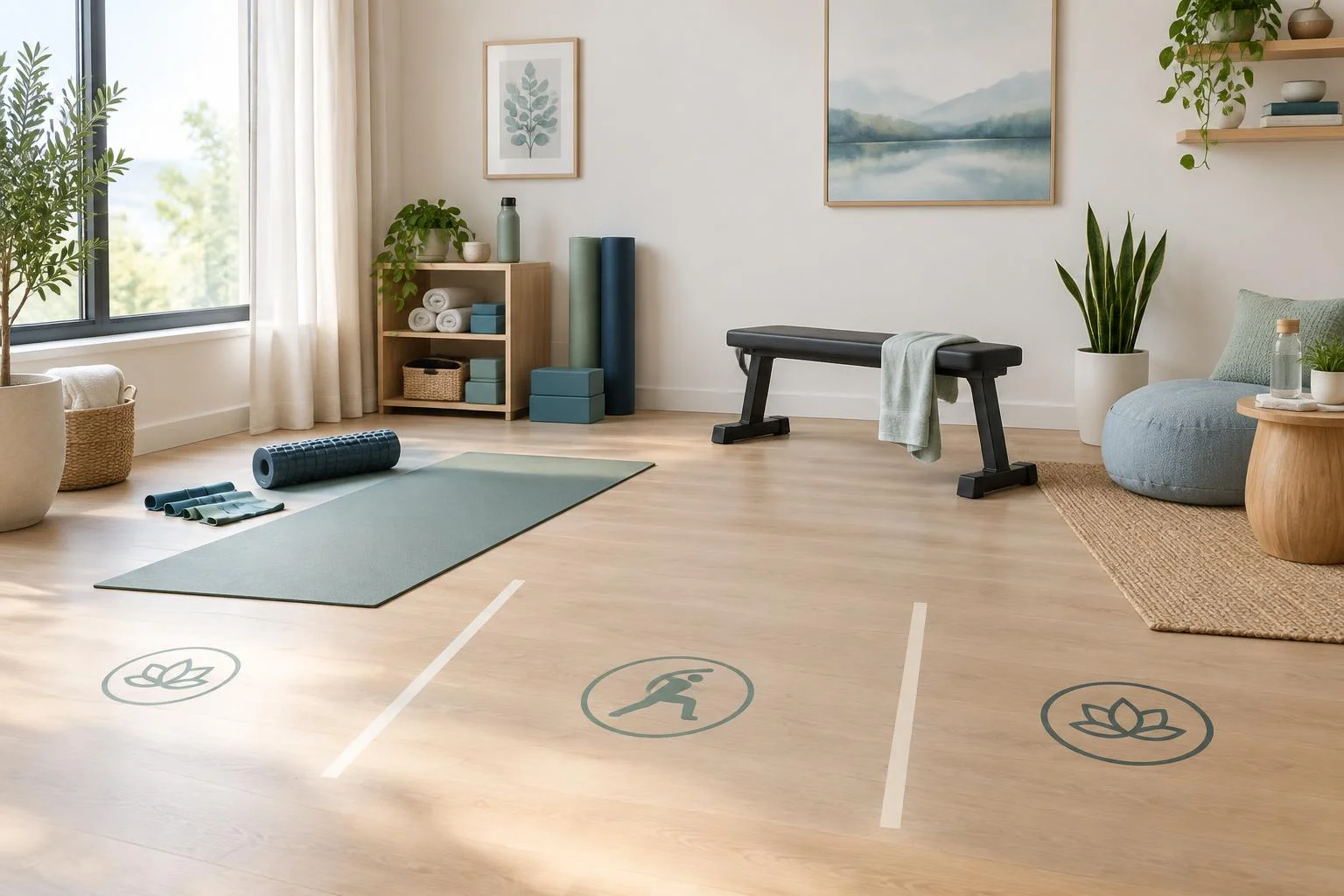 5 zones pour aménager un espace sportif efficace