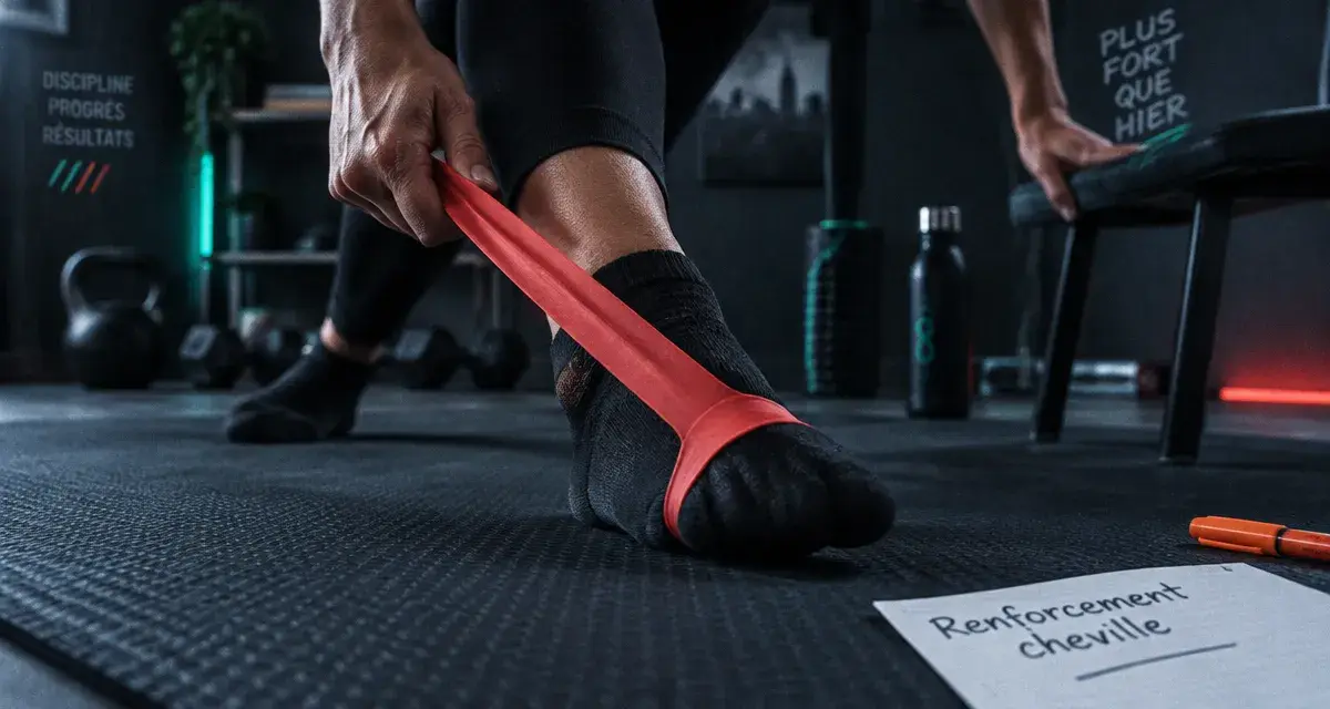 Muscler les chevilles avec élastique : renforcement du pied