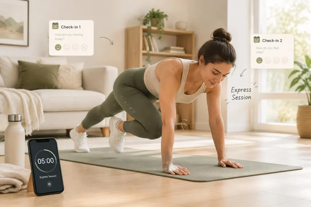 Routine sportive à domicile : deux rendez-vous fixes et une séance express pour tenir le rythme
